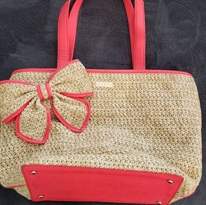 Kate Spade Wicker Tote Bag
